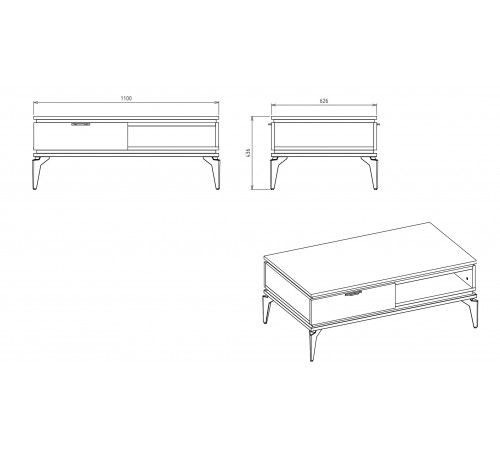 Столик журнальный Лоретто (Loretto) Loret-54