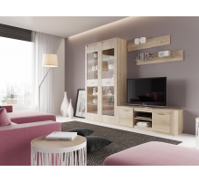 Гостиная Элана от МебельГрад, комплектация 1, цвет Бодега белая