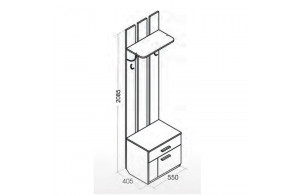 Вешалка для одежды в прихожую Элана