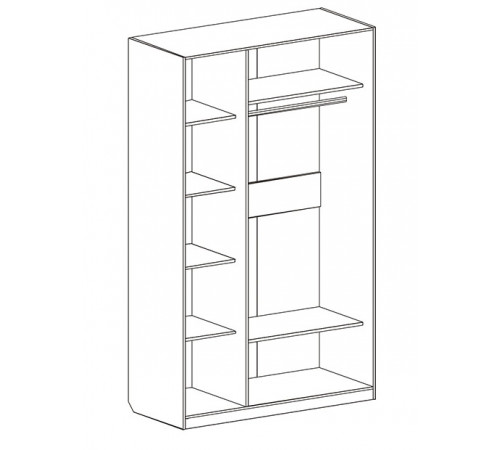 Трехдверный шкаф для одежды Николь