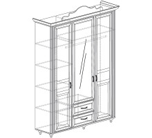 Трехдверный шкаф Алиса 563