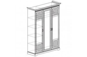 Трехдверный шкаф Парма 800 кремовый 