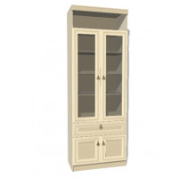 Шкаф витрина комбинированный для гостиной Инна 611 светлый